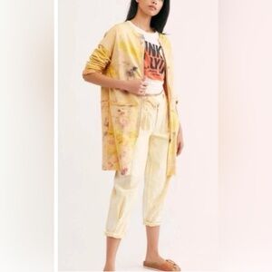 Free People X Maria Bouvier Laurel Jacket Tie Dye Sweatshirt NWOT